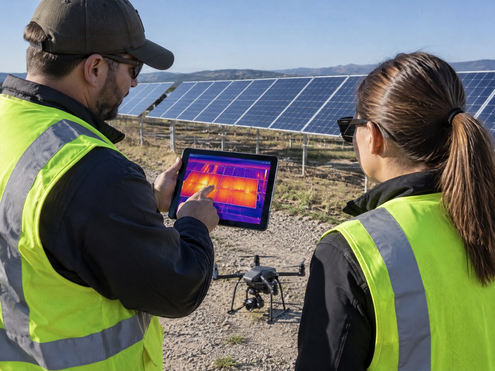 Drone photo illustrating: Thermal drone training for inspection work